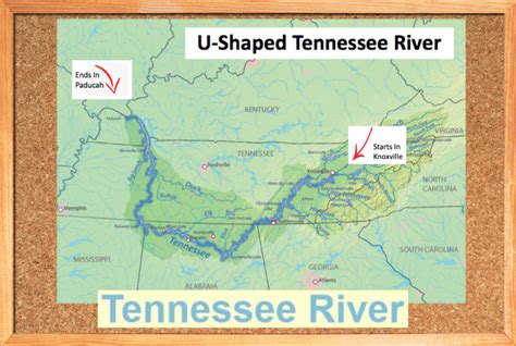 Tennessee Map With Cities And Rivers Map
