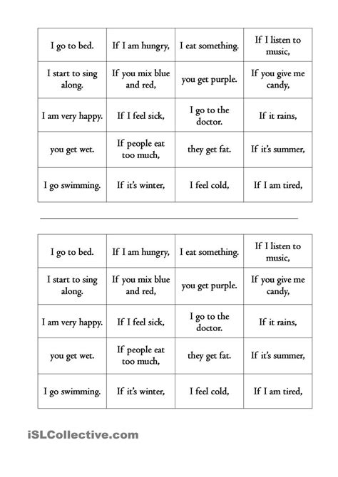 This conditional is used when the result will always happen. Zero Conditional Dominoes | Conditionals grammar, English ...