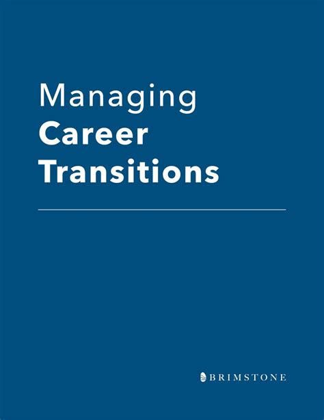Managing Career Transitions Leadership Brimstone Consulting