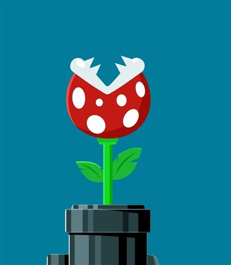 Download Ferocious Piranha Plant From Mario Universe Wallpaper