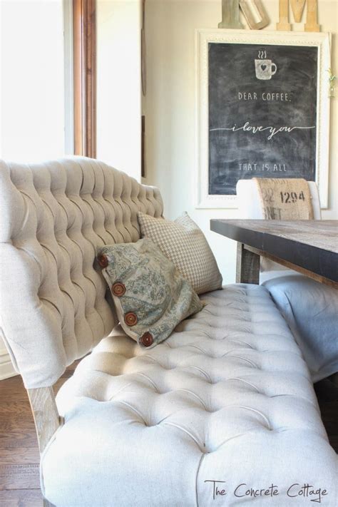 How about adding one of our upholstered ottoman benches to the end of your bed? Dining Room Restyle | Cottage dining rooms, Upholstered ...