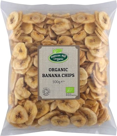 Organic Banana Chips 500g By Hatton Hill Organic Certified Organic