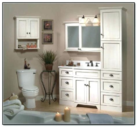 A bathroom linen tower with hamper, shelves and rolling laundry bin is an excellent cabinet to the toilet and bathroom. Bathroom Vanity With Matching Linen Tower - Holiday Hours