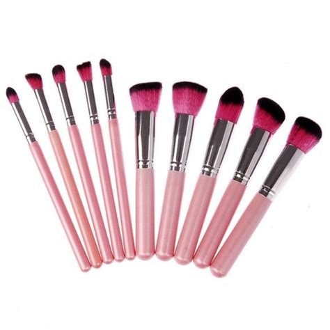 Hot 10pcs Makeup Brushes Tools Foundation Blending Blush Brush Essential Kit Cosmetic Brushes