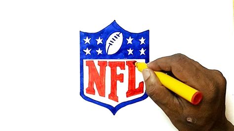 How To Draw The Nfl Logo Youtube