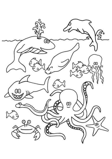 Coloriage Poissons De Mer Dessin Gratuit à Imprimer