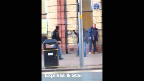 exclusive knife and hammer attack in wolverhampton city centre youtube