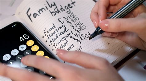 Woman Calculate Family Budget On Calculator Stock Footage Sbv Storyblocks