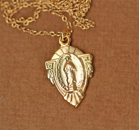 Virgin Mary Necklace Religious Necklace Catholic Necklace A Tiny