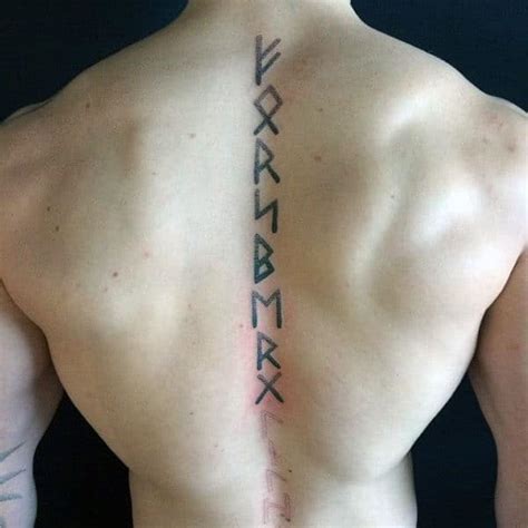 Lahhel tattoo the architect on instagram: 80 Rune Tattoos For Men - Germanic Lettering Design Ideas