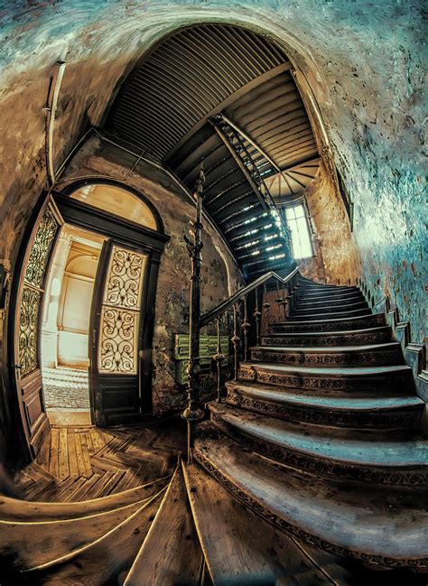 Beautiful Forgotten Staircase Photograph By Jaroslaw Blaminsky Fine