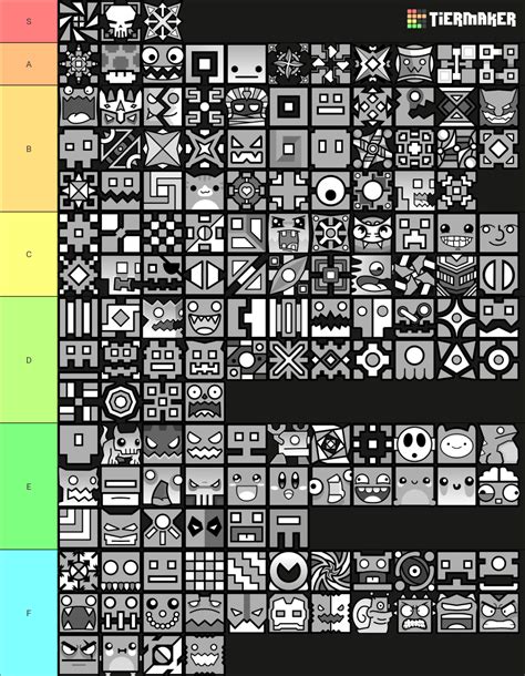 Geometry Dash All Icons Tier List Community Rankings TierMaker