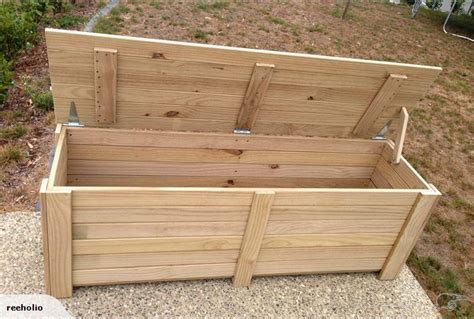 Wooden Storage Box Outdoor Bench Plans Outdoor Storage Box Wooden