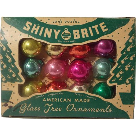Vintage Shiny Brite Christmas Ornaments In Original Box Sold On Ruby Lane