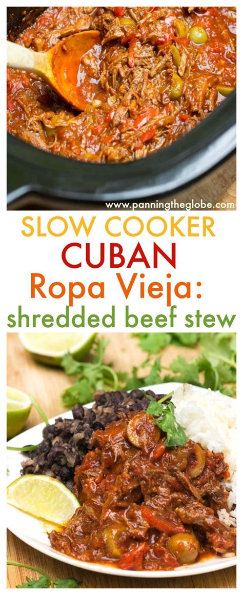 Slow Cooker Ropa Vieja Cubas Famously Delicious Shredded Beef Stew