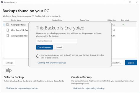 Does Ibackup Extractor Read Encrypted Backups