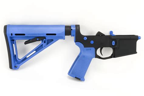 Bkf Ar15 Accent Kit Complete Lower Receiver Nra Blue Cerakote