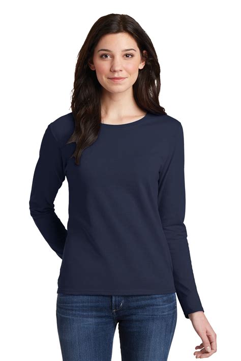 Gildan Womens 100 Percent Cotton Long Sleeve T Shirt 5400l