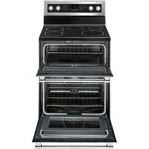 Maytag 67 Cu Ft 30 Wide Double Oven Electric Range With True
