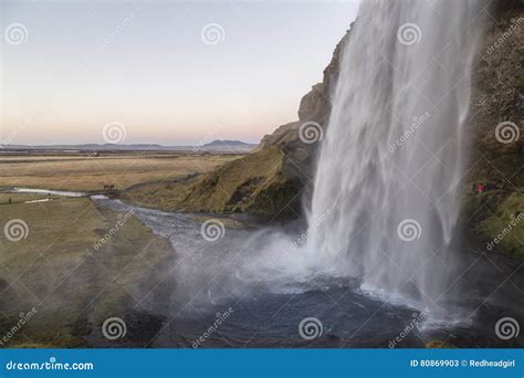 Seljalandsfoss Wasserfall Island Stockbild Bild Von Nordisch Hintergrund 80869903