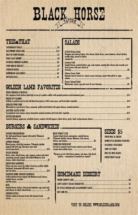 Ægte amerikanske specialiteter kræver friske kvalitetsråvarer. Sample Restaurant Menu Printing Ideas to Wow the Senses ...