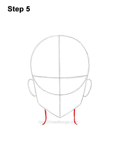 In this step we denote the. How to Draw a Basic Manga Boy Head (Front View) || Step-by ...
