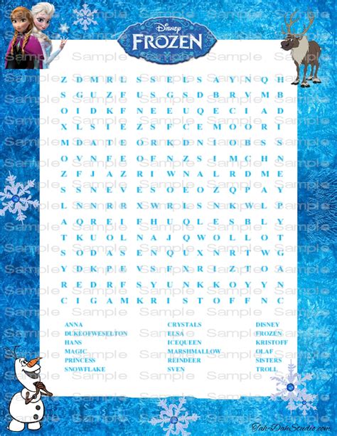 Frozen Movie Review Plus Fun Printable Activities For The Word Search