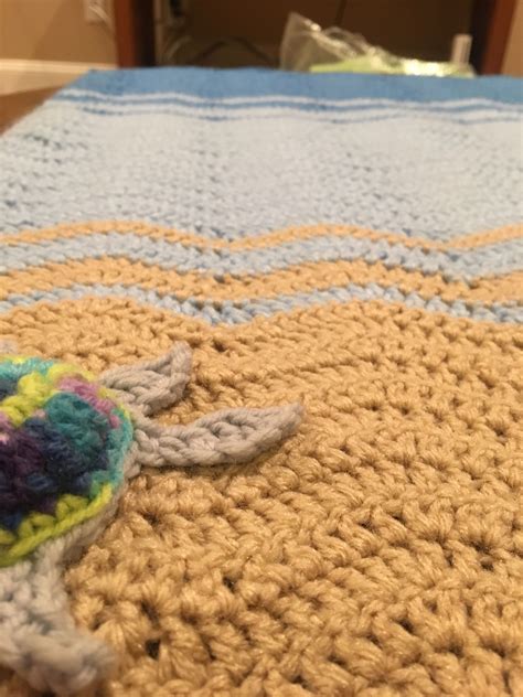 Beach Blanket For My New Baby Cousin Ripple Crochet Blanket Pattern