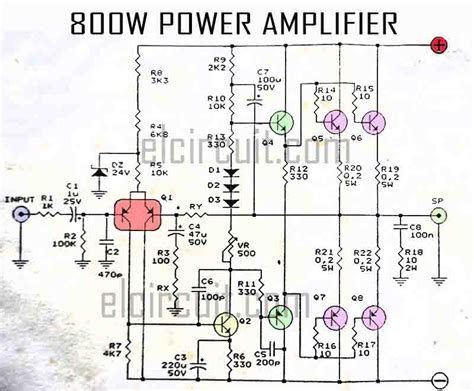 Audio Power Amplifier Schematic Circuit Diagram