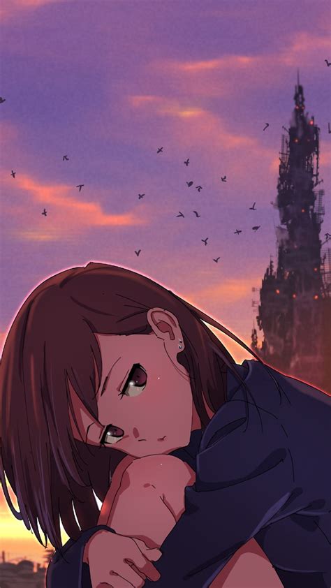 Download Broken Heart Anime Girl 2160x3840 Resolution