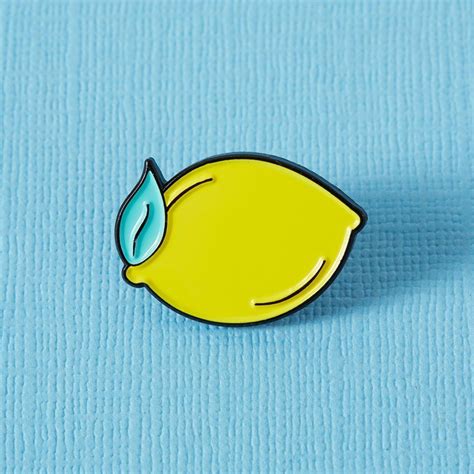 Lemon Enamel Pin | Enamel pins, Soft enamel pins, Enamel pin badge