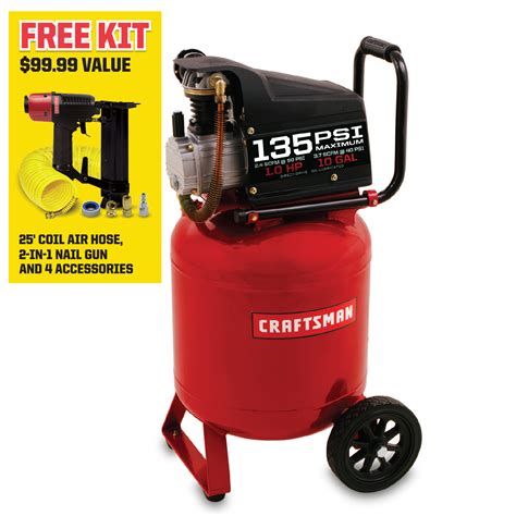 Craftsman 10 Gallon 1 Hp Oil Lubricated Air Compressor