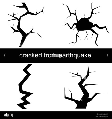 Vector Illustration Of A Crack From The Earthquake Stock Vector Image