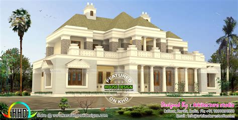3d bungalow design with bungalow floor plan and elevation view 3d rendering. Luxury bungalow style Colonial model Indian home design ...
