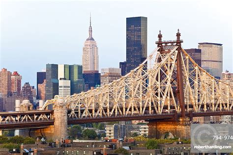 Queensboro Bridge Manhattan Skyline And Stock Photo