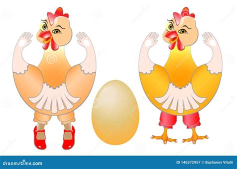 Pair Of Chickens Stock Vector Illustration Of Healthy 146372957