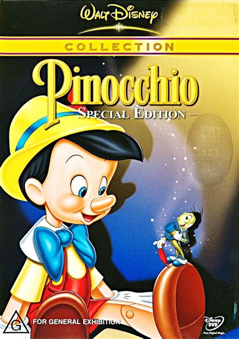 Pinocchio Special Edition Disney Dvd Cover Personnages De Walt