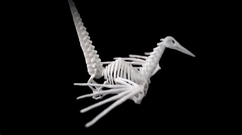 Origami Crane Skeleton Youtube