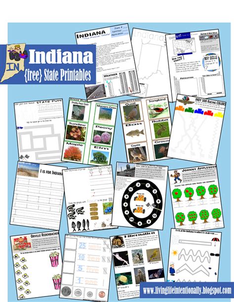 Free Indiana State Printables 123 Homeschool 4 Me Homeschool
