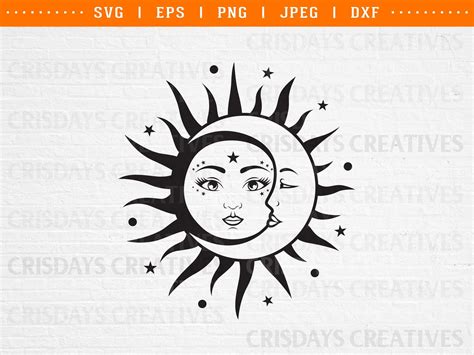 Sun And Moon Svg Sun Moon Svg Zen Svg Sun Svg Moon Svg Etsy Sun And