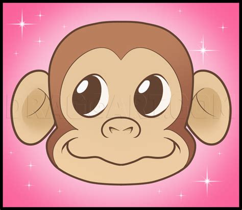 How To Draw A Monkey Face Step By Step Drawing Guide By Dawn Dragoart