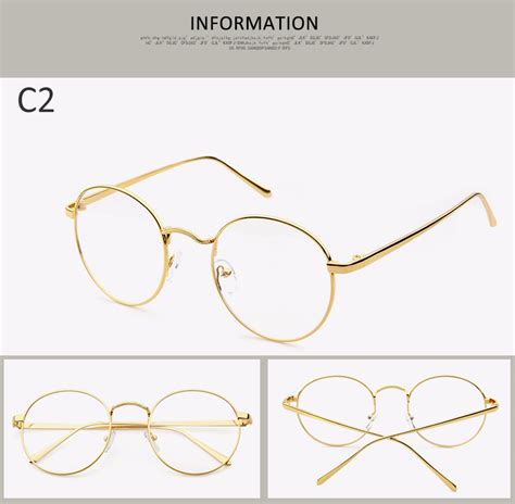 korean glasses frame retro full rim gold eyeglass frame vintage spectacles round computer