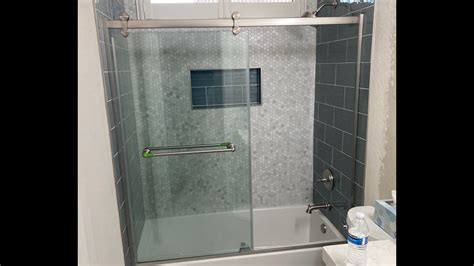 How To Install Delta Shower Glass Door On A Bathtub Youtube