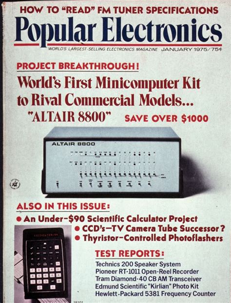 Dawn Of The Microcomputer The Altair 8800