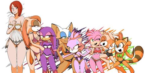 Segasonic Girls Summer Viii Sonic The Hedgehog Sonic Sonic Fan Art Sonic Fan Characters
