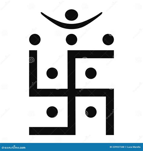 Jain Swastika Icon Symbol Stock Vector Illustration Of Isolated