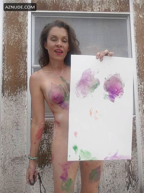 Alicia Arden Sexy Poses Naked With Painting All Over Her Body In A