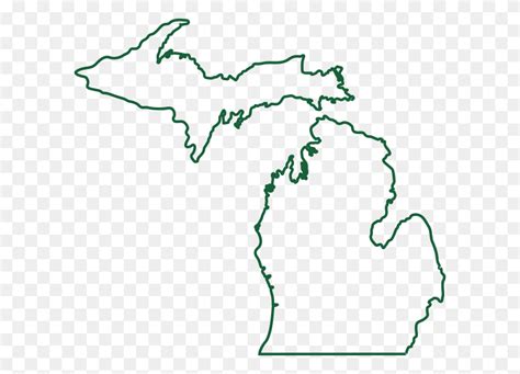 Michigan Mitten State Outlines Vectors Michigan Outline PNG FlyClipart