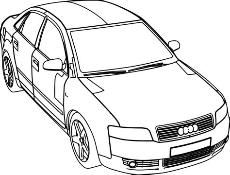 Cool Audi Car A4 Coloring Page Audi Cars Audi Coloring Page