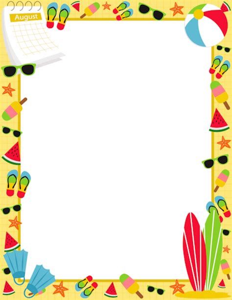 Summer Border Clipart Free Clip Art Library Images And Photos Finder